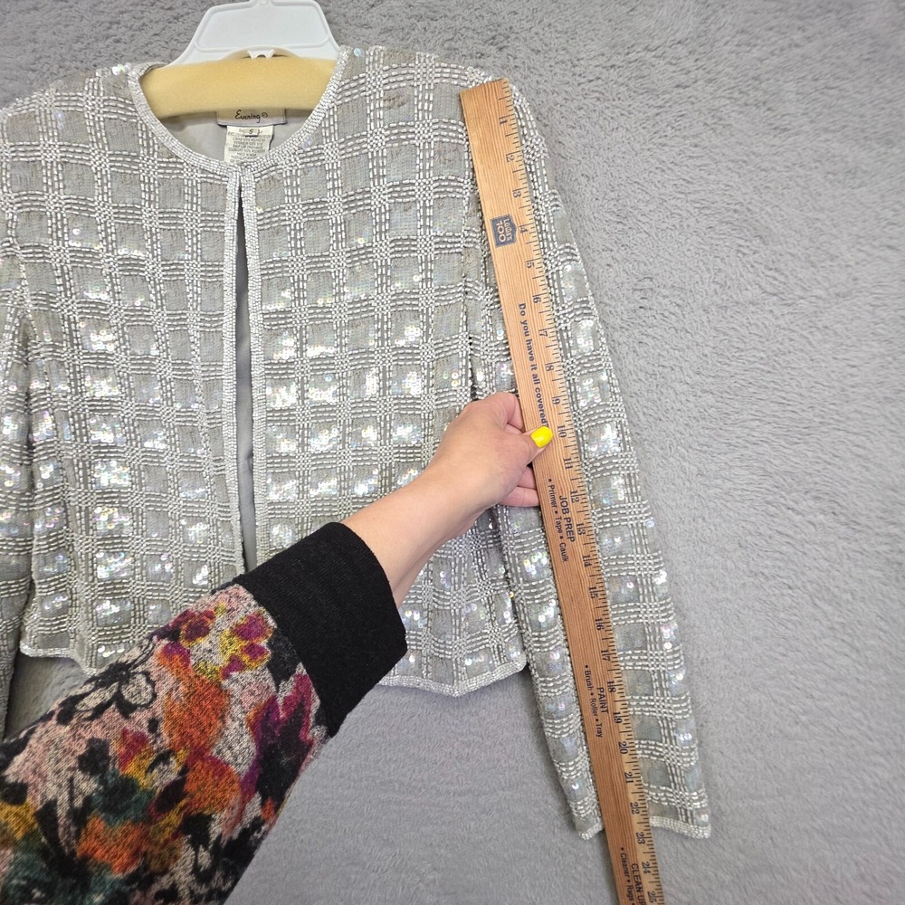 Adrianna Papell Evening Outfit Set Womens S Satin Tank Formal Silver Evening - Picture 10 of 16